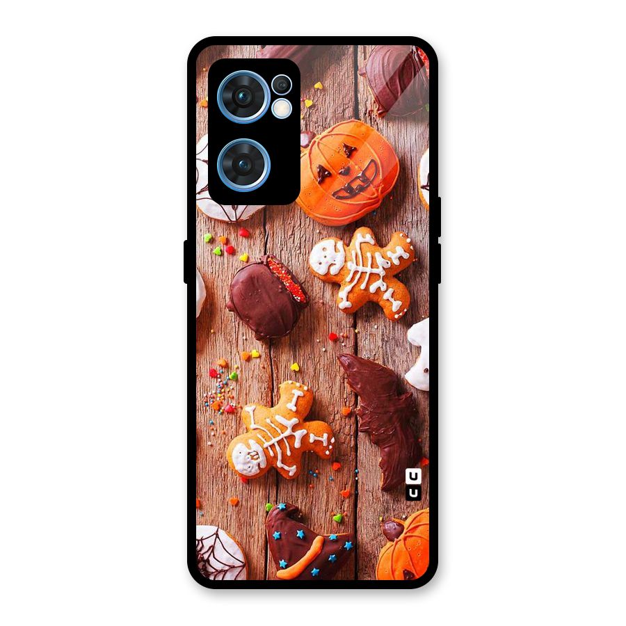 Halloween Chocolates Glass Back Case for Oppo Reno7 5G