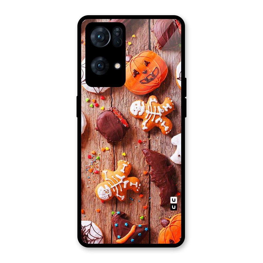 Halloween Chocolates Glass Back Case for Oppo Reno7 Pro 5G