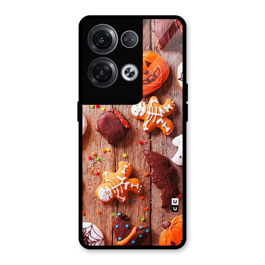 Halloween Chocolates Glass Back Case for Oppo Reno8 Pro 5G
