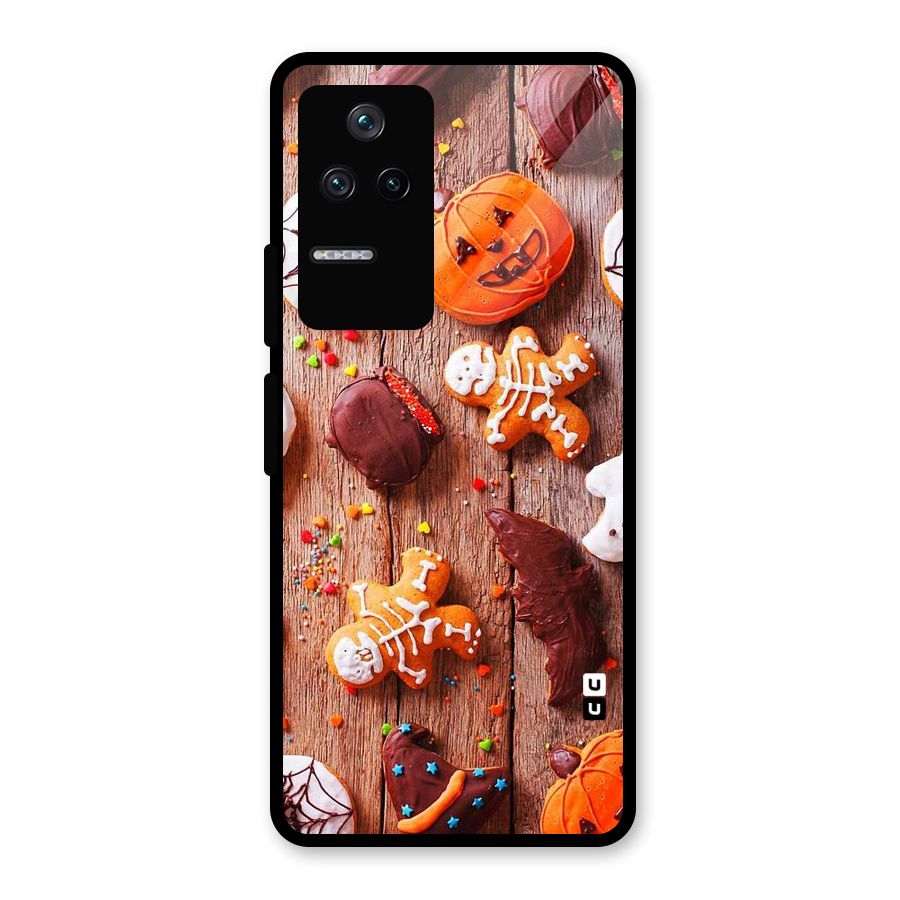 Halloween Chocolates Glass Back Case for Poco F4 5G