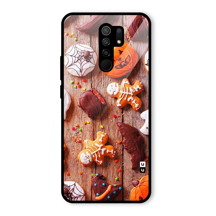 Halloween Chocolates Glass Back Case for Poco M2