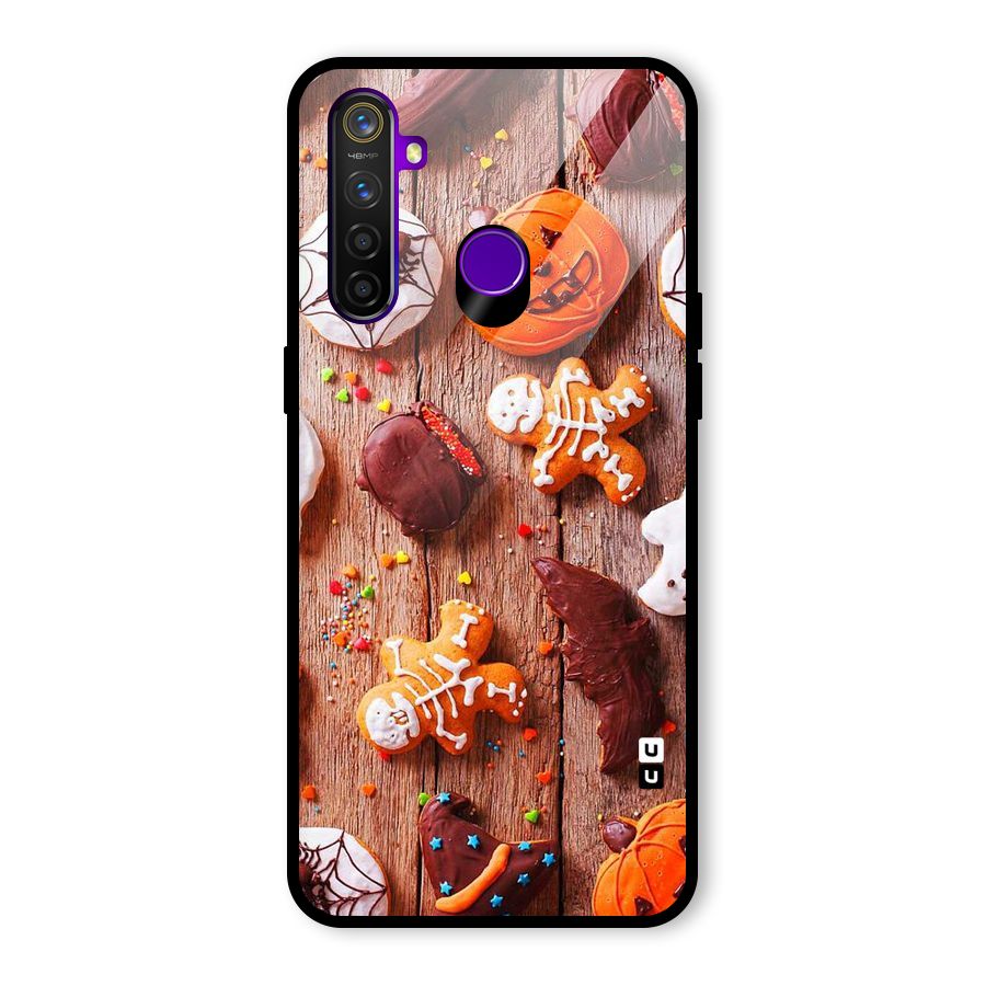 Halloween Chocolates Glass Back Case for Realme 5 Pro