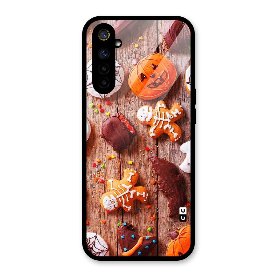 Halloween Chocolates Glass Back Case for Realme 6i