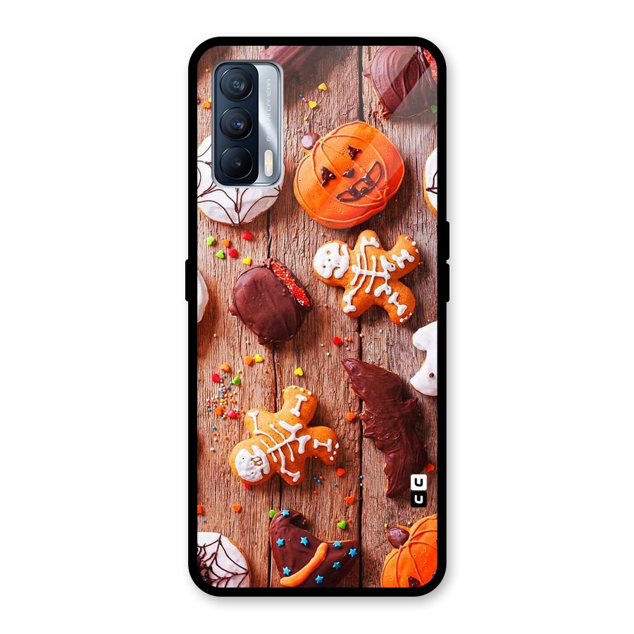 Halloween Chocolates Glass Back Case for Realme X7