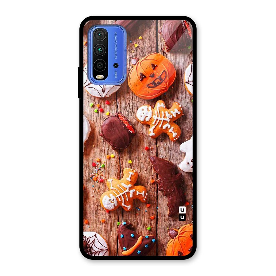 Halloween Chocolates Glass Back Case for Redmi 9 Power