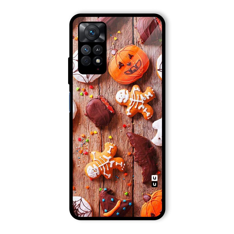 Halloween Chocolates Glass Back Case for Redmi Note 11 Pro