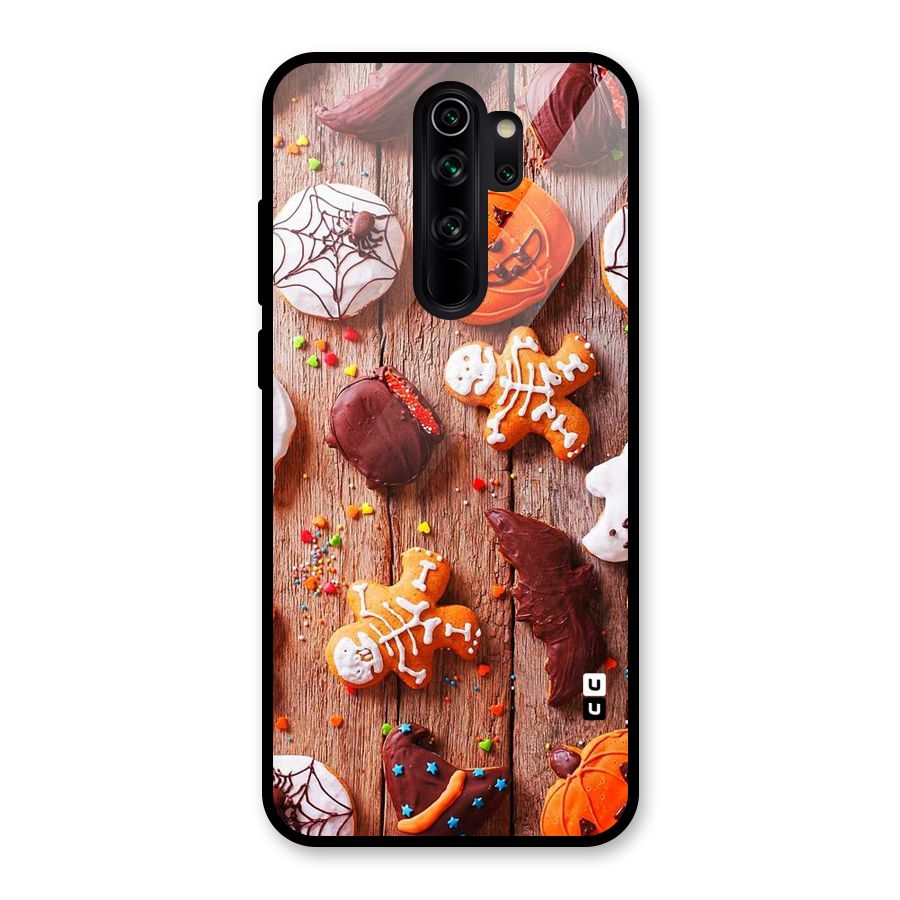 Halloween Chocolates Glass Back Case for Redmi Note 8 Pro