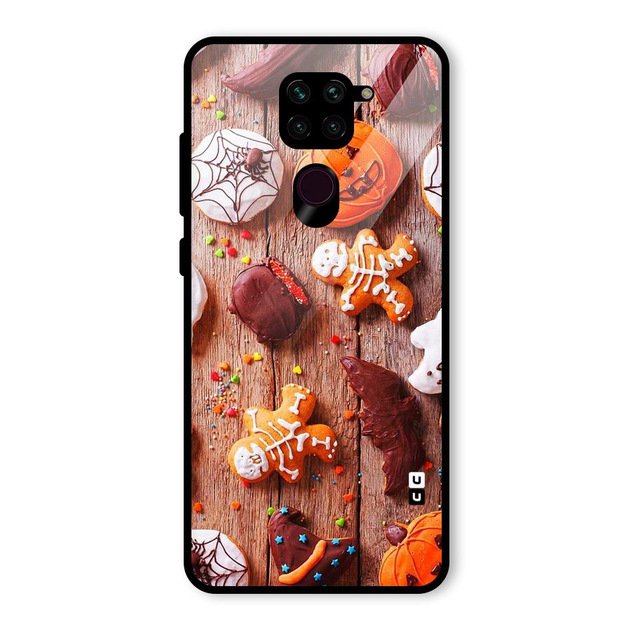 Halloween Chocolates Glass Back Case for Redmi Note 9