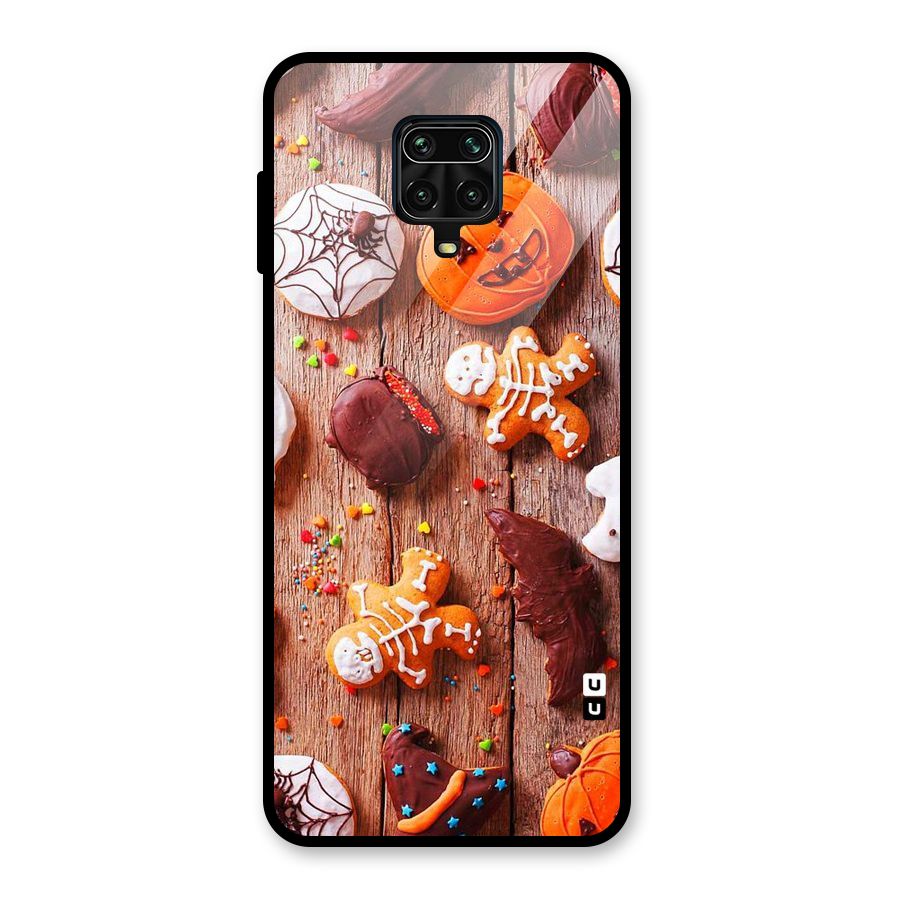 Halloween Chocolates Glass Back Case for Redmi Note 9 Pro