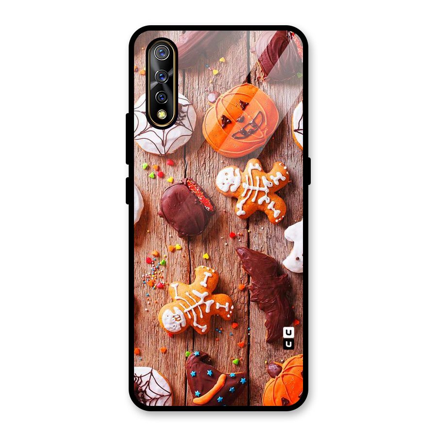 Halloween Chocolates Glass Back Case for Vivo S1