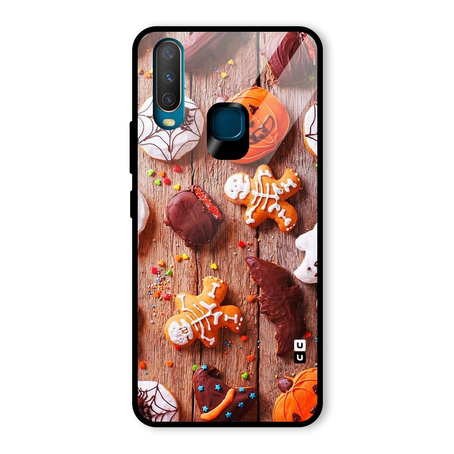 Halloween Chocolates Glass Back Case for Vivo U10