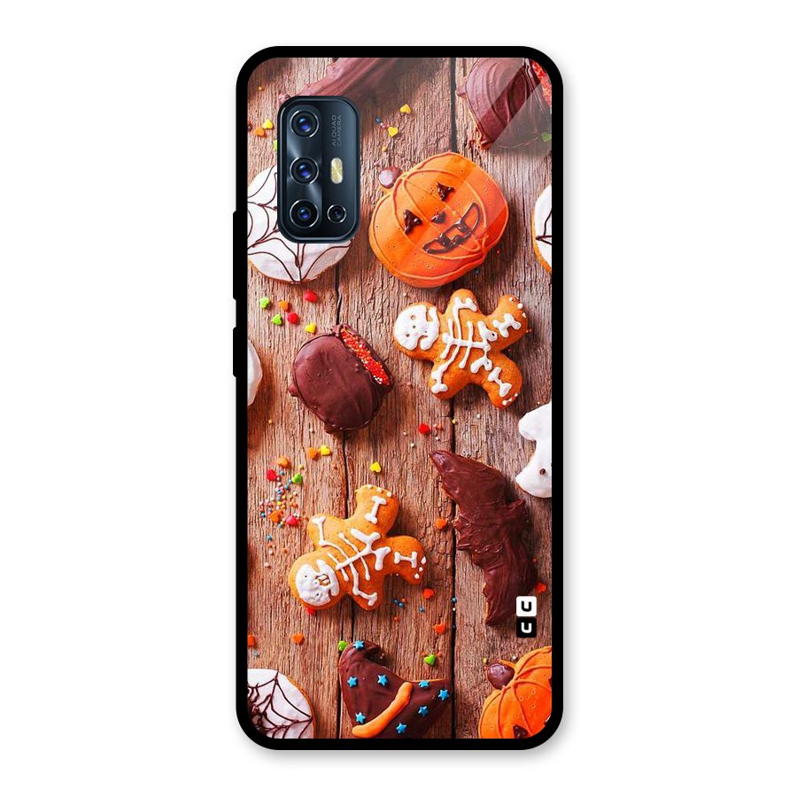 Halloween Chocolates Glass Back Case for Vivo V17