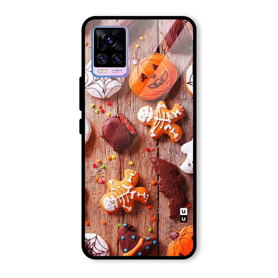 Halloween Chocolates Glass Back Case for Vivo V20 Pro