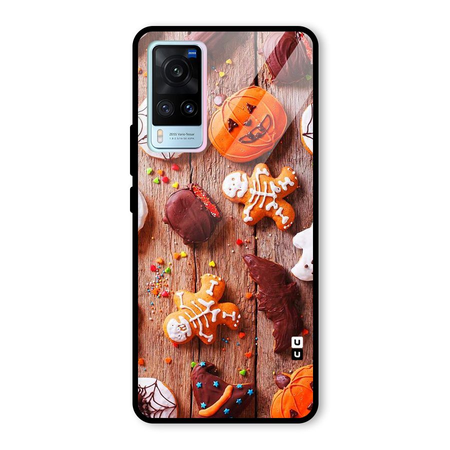 Halloween Chocolates Glass Back Case for Vivo X60