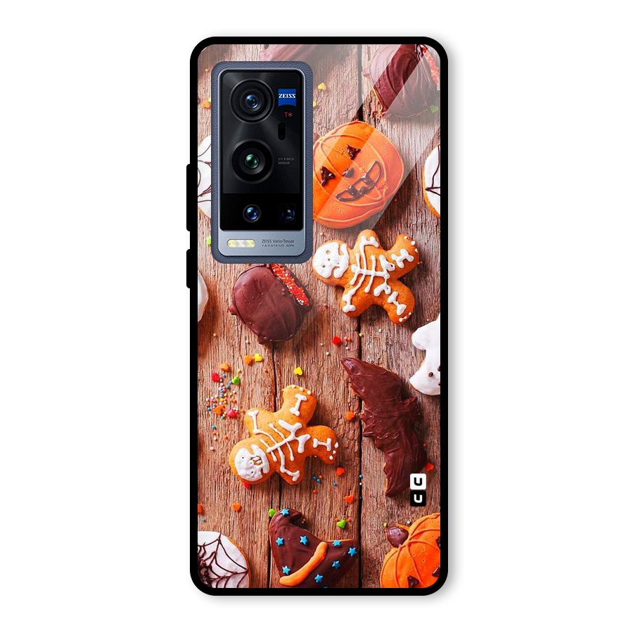 Halloween Chocolates Glass Back Case for Vivo X60 Pro Plus