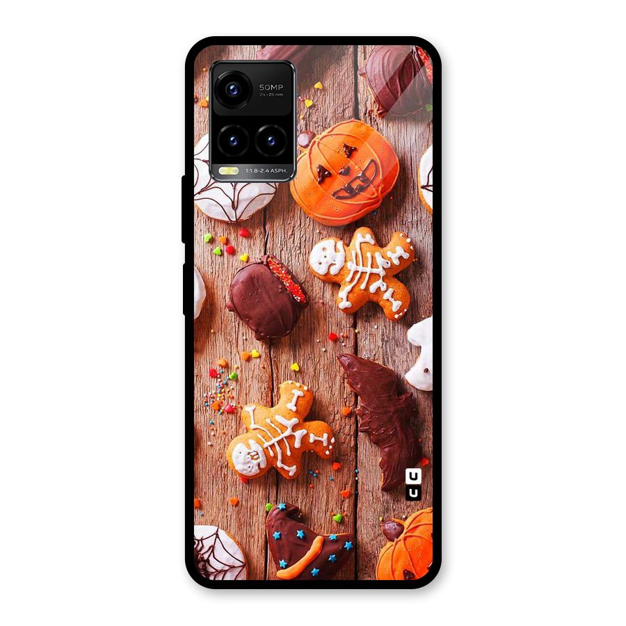 Halloween Chocolates Glass Back Case for Vivo Y21T