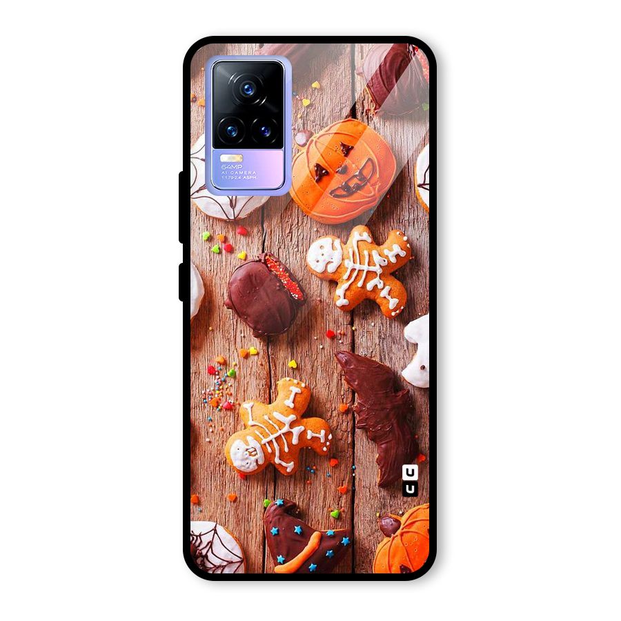 Halloween Chocolates Glass Back Case for Vivo Y73