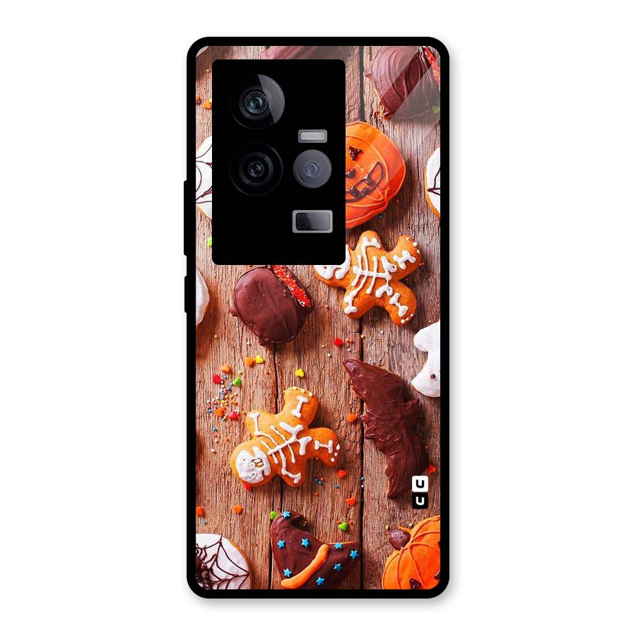 Halloween Chocolates Glass Back Case for Vivo iQOO 11 5G