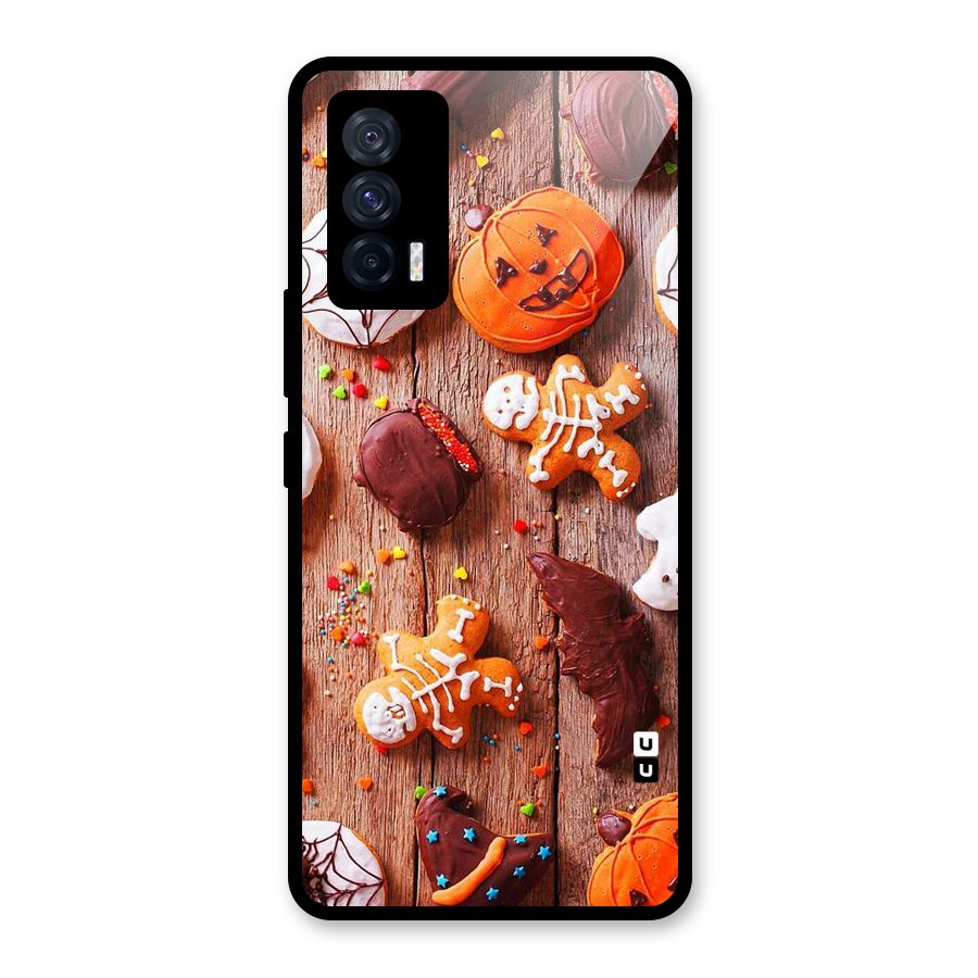 Halloween Chocolates Glass Back Case for Vivo iQOO 7 5G