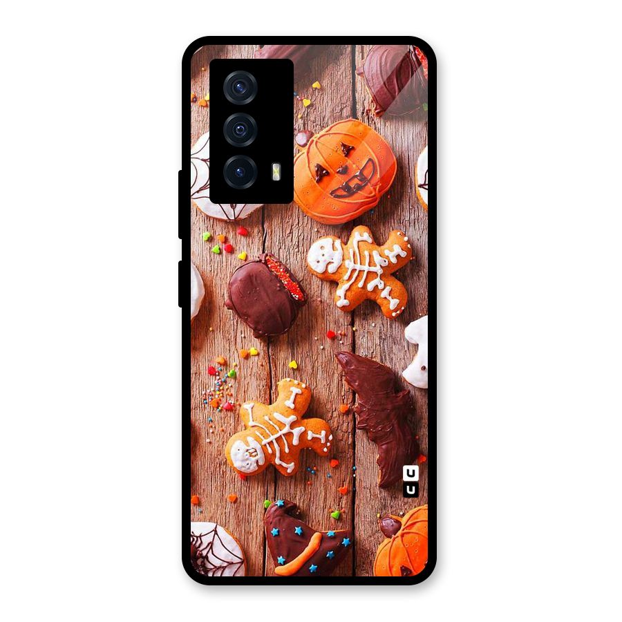 Halloween Chocolates Glass Back Case for Vivo iQOO Z5