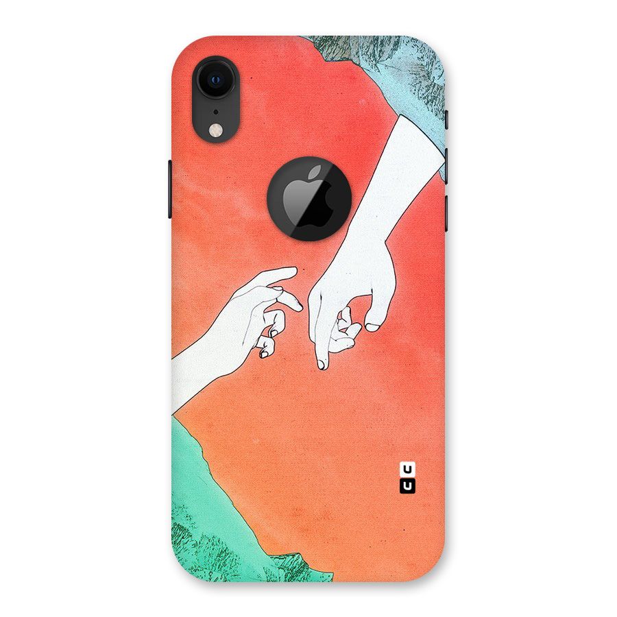 Hand Paint Drawing Back Case for iPhone XR Logo Cut