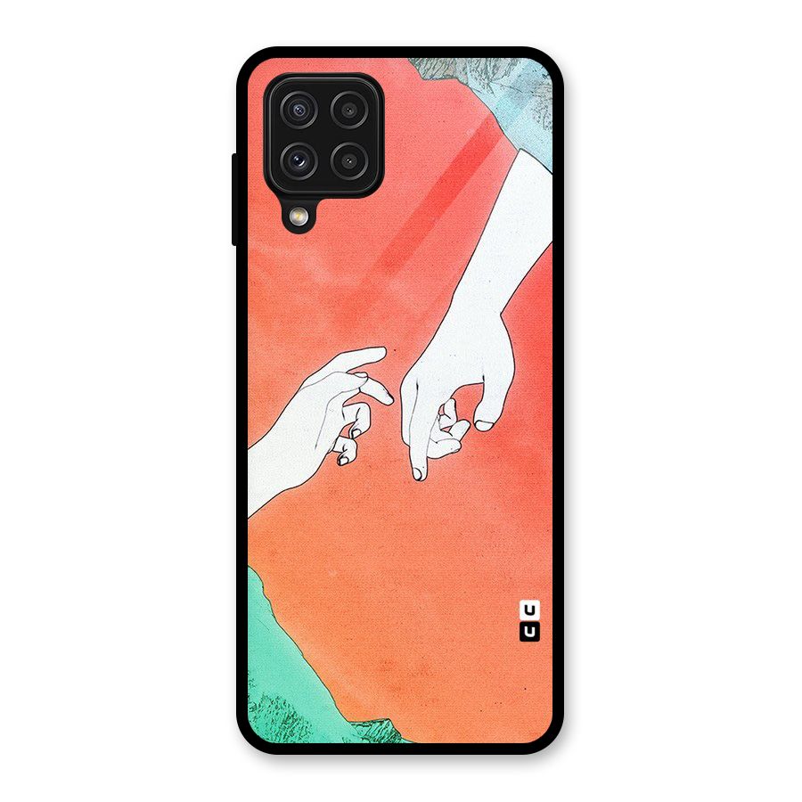 Hand Paint Drawing Glass Back Case for Galaxy A22 4G