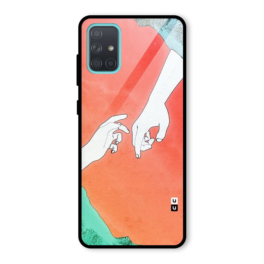 Hand Paint Drawing Glass Back Case for Galaxy A71