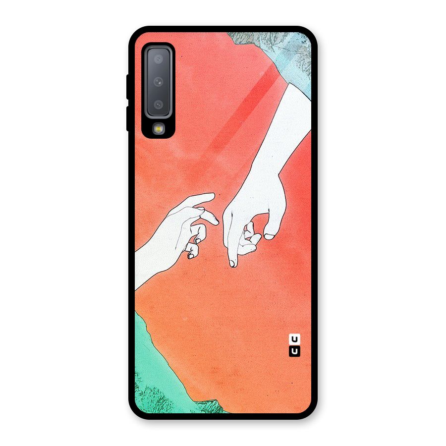 Hand Paint Drawing Glass Back Case for Galaxy A7 (2018)