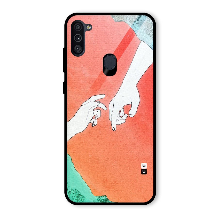 Hand Paint Drawing Glass Back Case for Galaxy M11