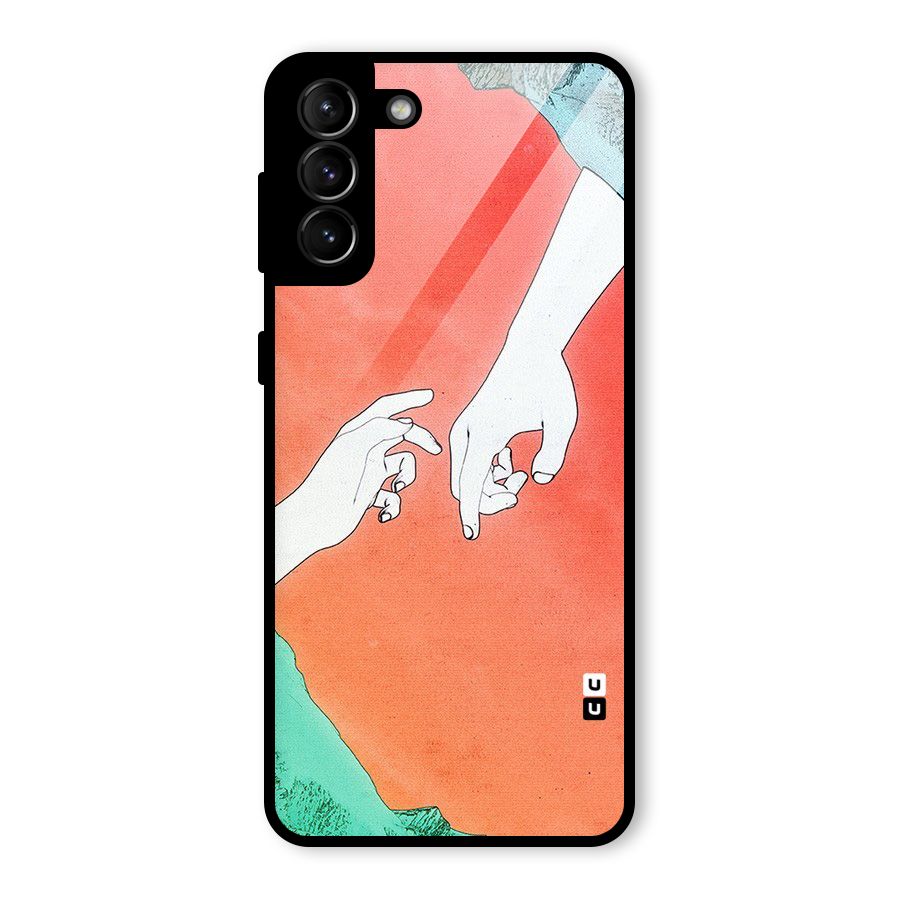 Hand Paint Drawing Glass Back Case for Galaxy S21 Plus