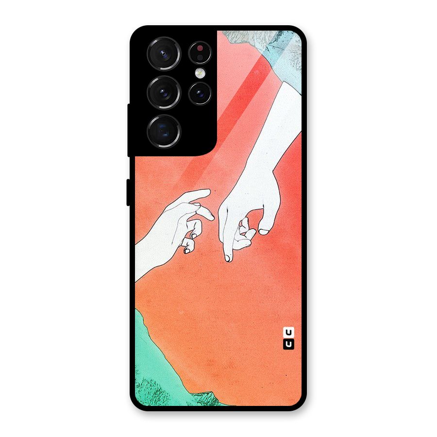 Hand Paint Drawing Glass Back Case for Galaxy S21 Ultra 5G