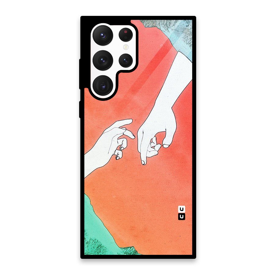 Hand Paint Drawing Glass Back Case for Galaxy S22 Ultra 5G