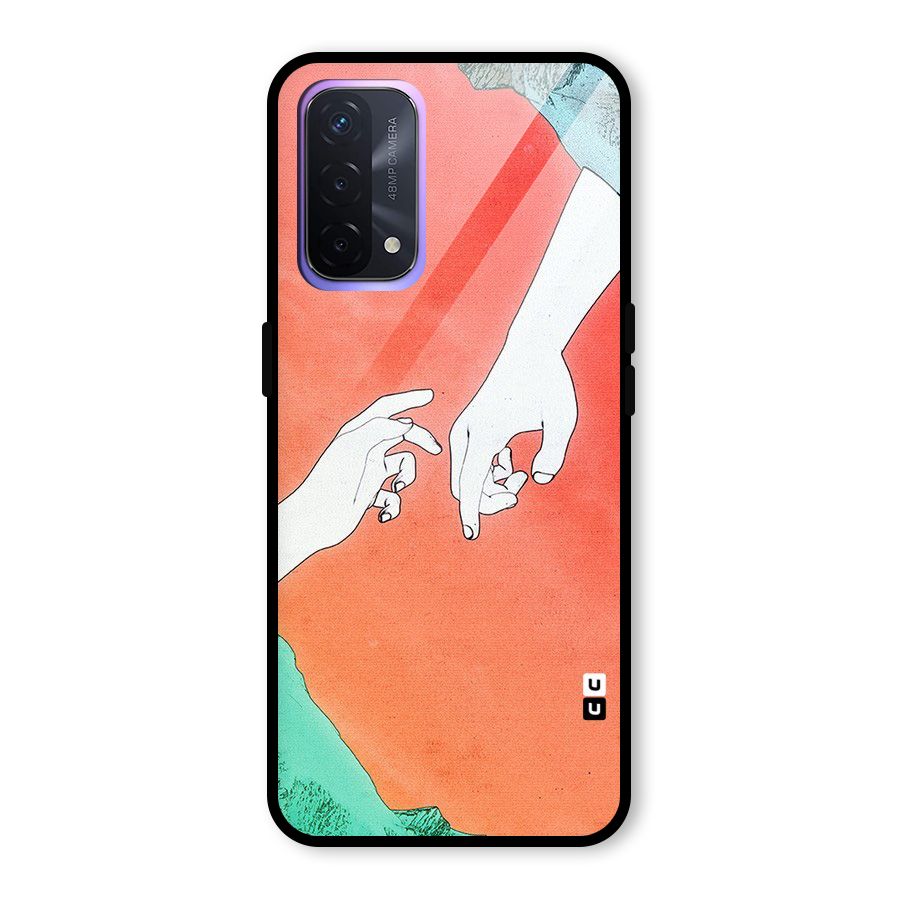 Hand Paint Drawing Glass Back Case for Oppo A74 5G