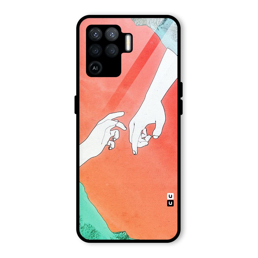 Hand Paint Drawing Glass Back Case for Oppo F19 Pro