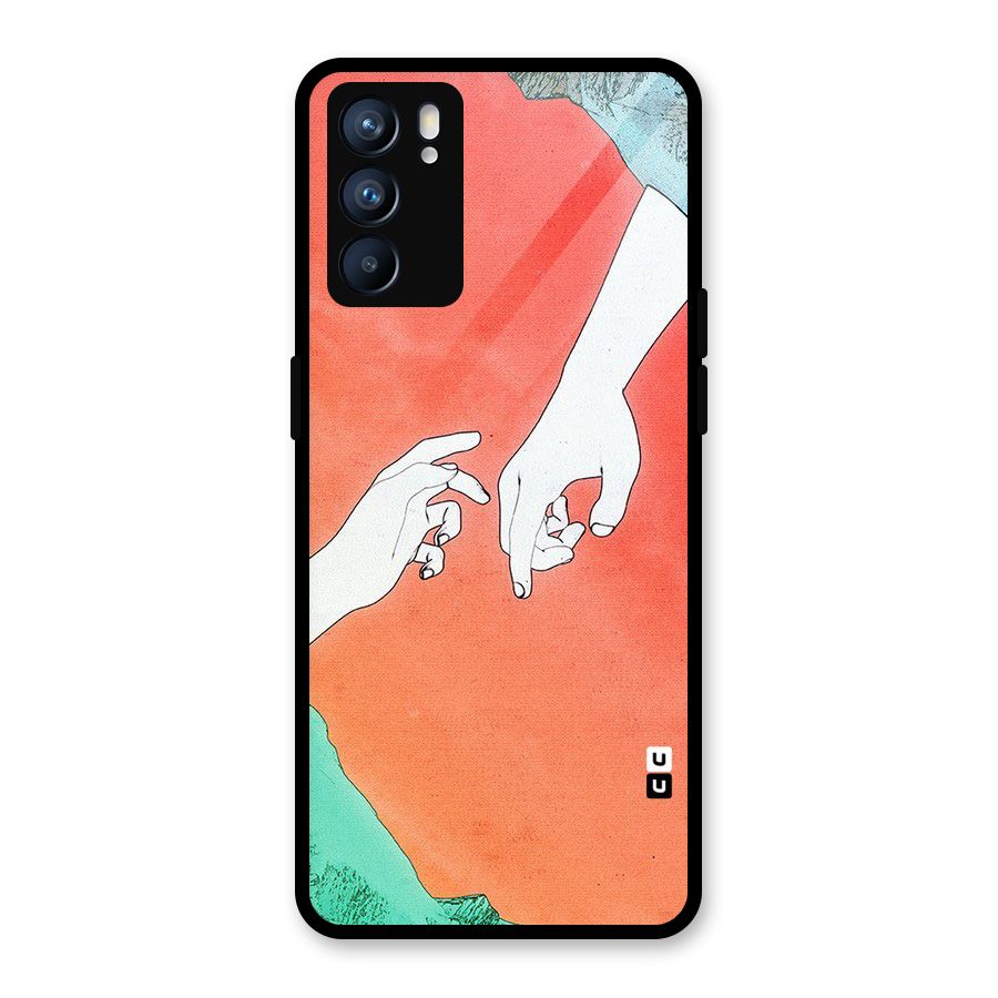 Hand Paint Drawing Glass Back Case for Oppo Reno6 5G