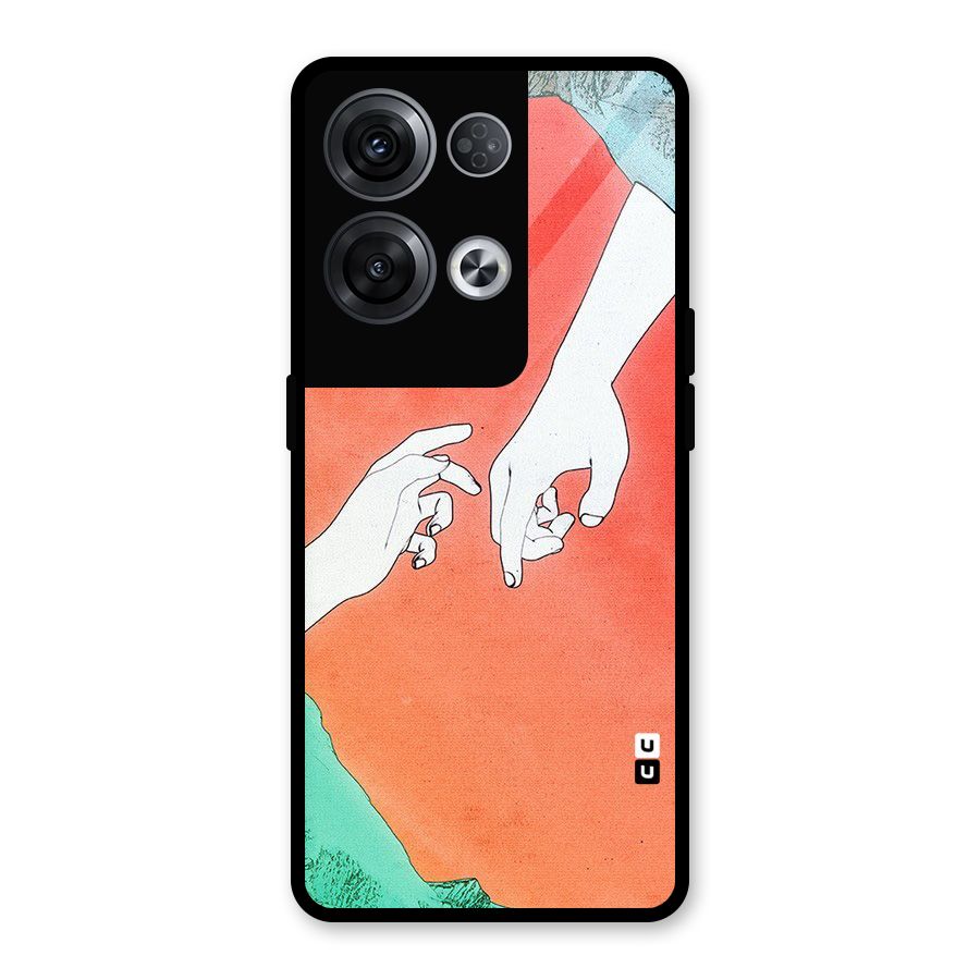 Hand Paint Drawing Glass Back Case for Oppo Reno8 Pro 5G