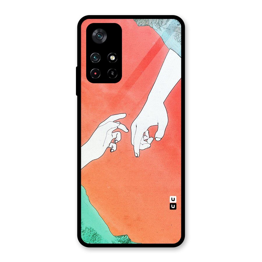 Hand Paint Drawing Glass Back Case for Poco M4 Pro 5G