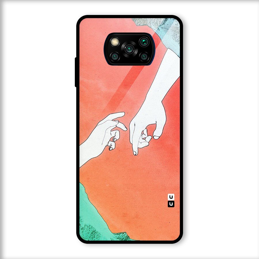 Hand Paint Drawing Glass Back Case for Poco X3