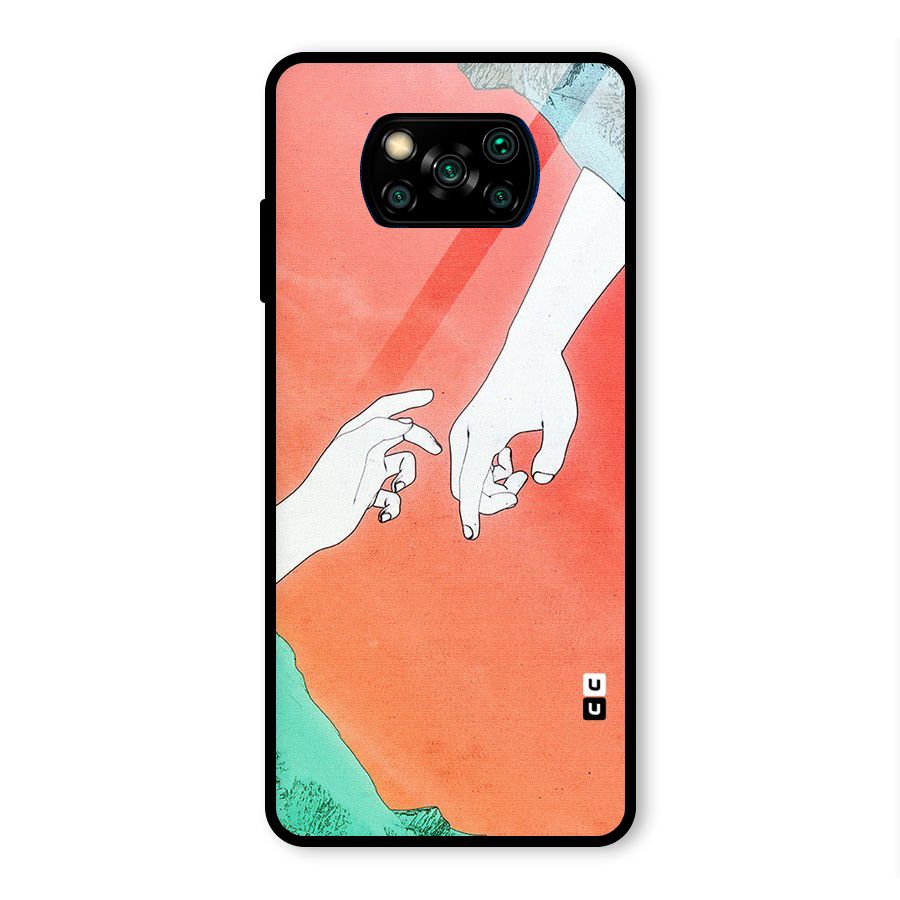 Hand Paint Drawing Glass Back Case for Poco X3 Pro