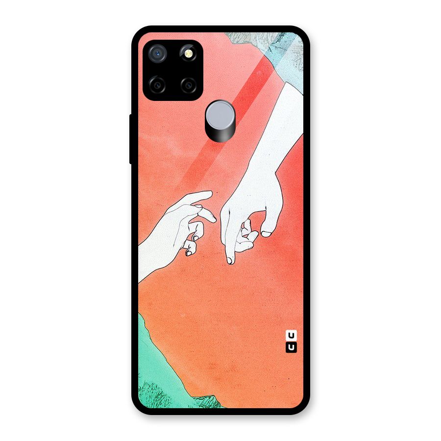 Hand Paint Drawing Glass Back Case for Realme Narzo 30A