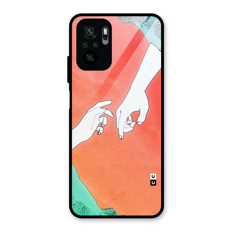 Hand Paint Drawing Glass Back Case for Redmi Note 10S