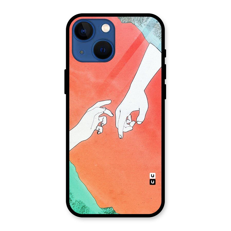 Hand Paint Drawing Glass Back Case for iPhone 13 Mini