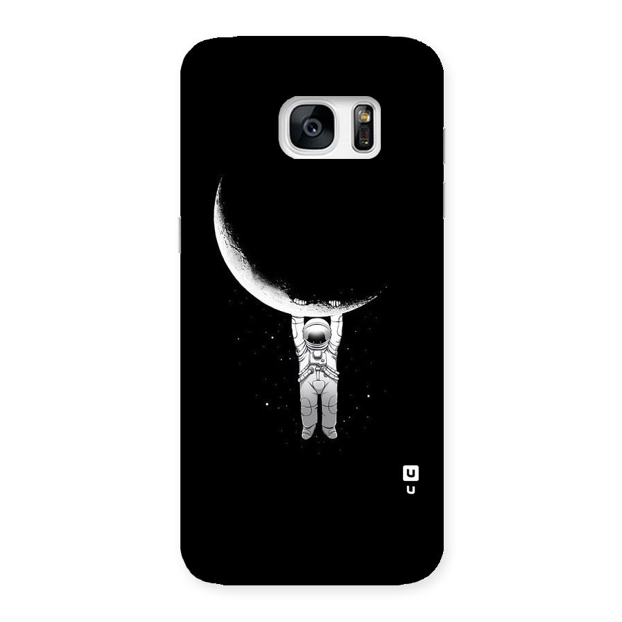 Hanging Astronaut Back Case for Galaxy S7 Edge