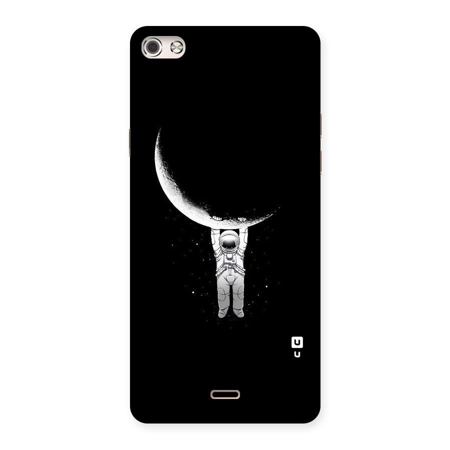 Hanging Astronaut Back Case for Micromax Canvas Silver 5