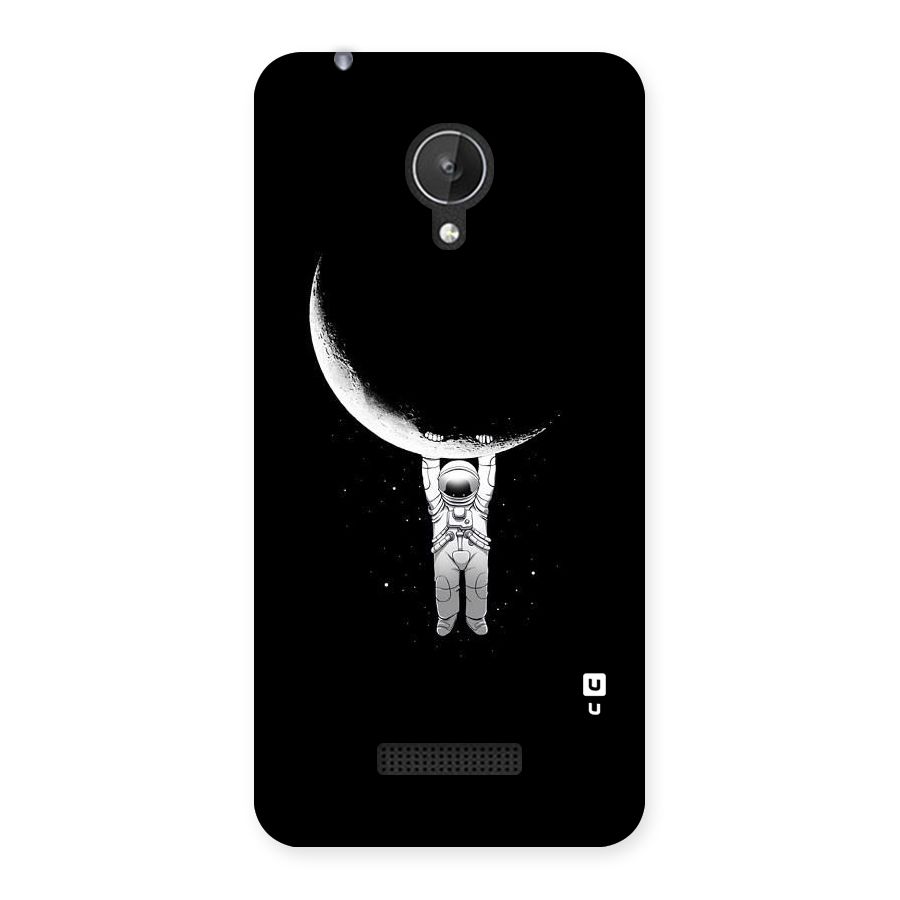 Hanging Astronaut Back Case for Micromax Canvas Spark Q380