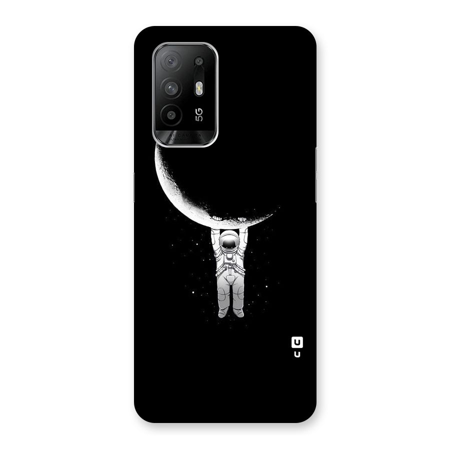 Hanging Astronaut Back Case for Oppo F19 Pro Plus 5G
