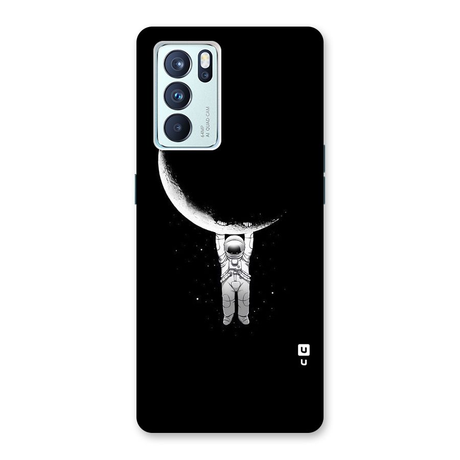 Hanging Astronaut Back Case for Oppo Reno6 Pro 5G