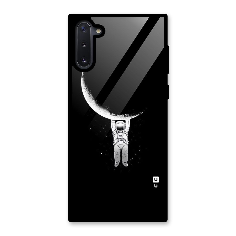 Hanging Astronaut Glass Back Case for Galaxy Note 10