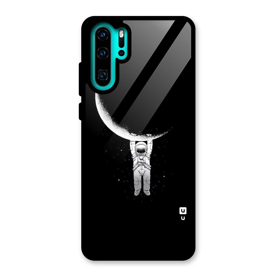 Hanging Astronaut Glass Back Case for Huawei P30 Pro