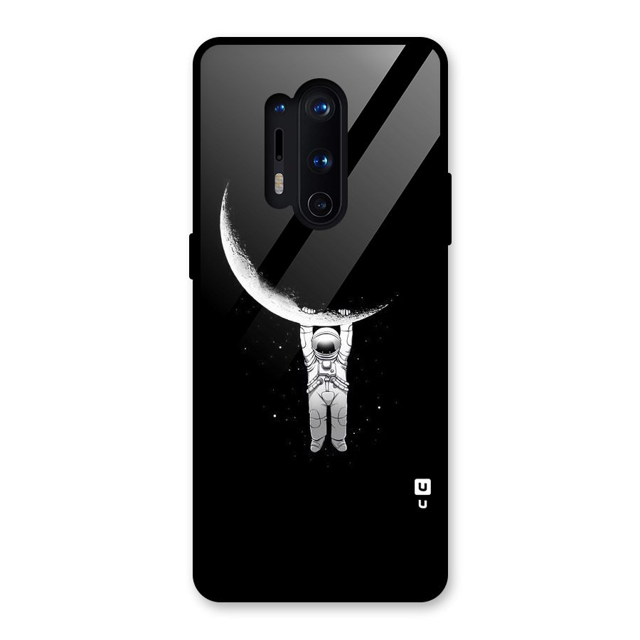 Hanging Astronaut Glass Back Case for OnePlus 8 Pro